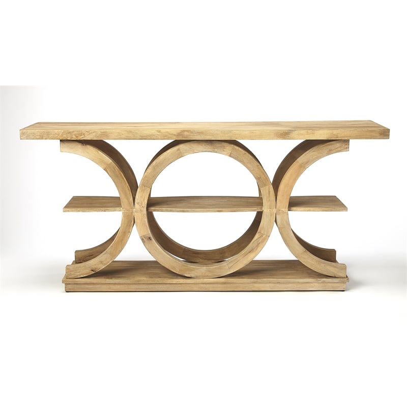 Beaumont Lane Metropolitan Living Rustic Modern Console Table in Brown