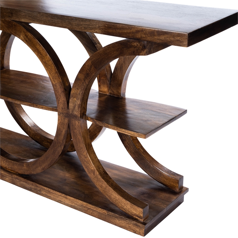 Beaumont Lane Metropolitan Living Rustic Console Table in Brown