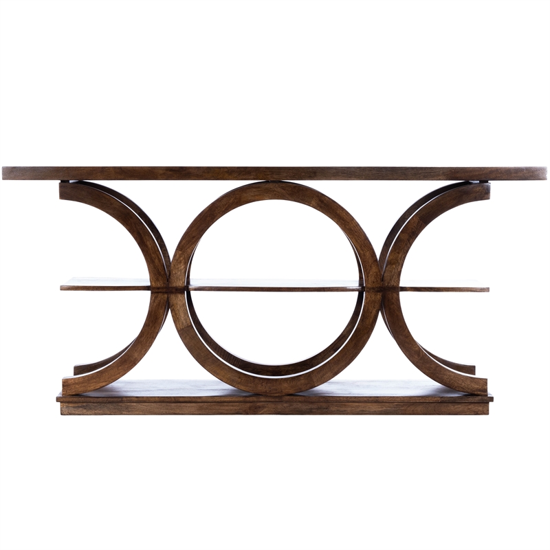 Beaumont Lane Metropolitan Living Rustic Console Table in Brown