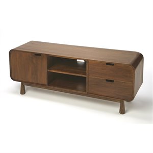Beaumont Lane Metropolitan Living Modern Wood Entertainment Console in Brown