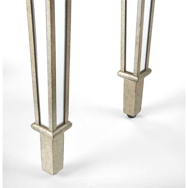 Beaumont Lane Mastercrafted Mirrored Console Table in Chome