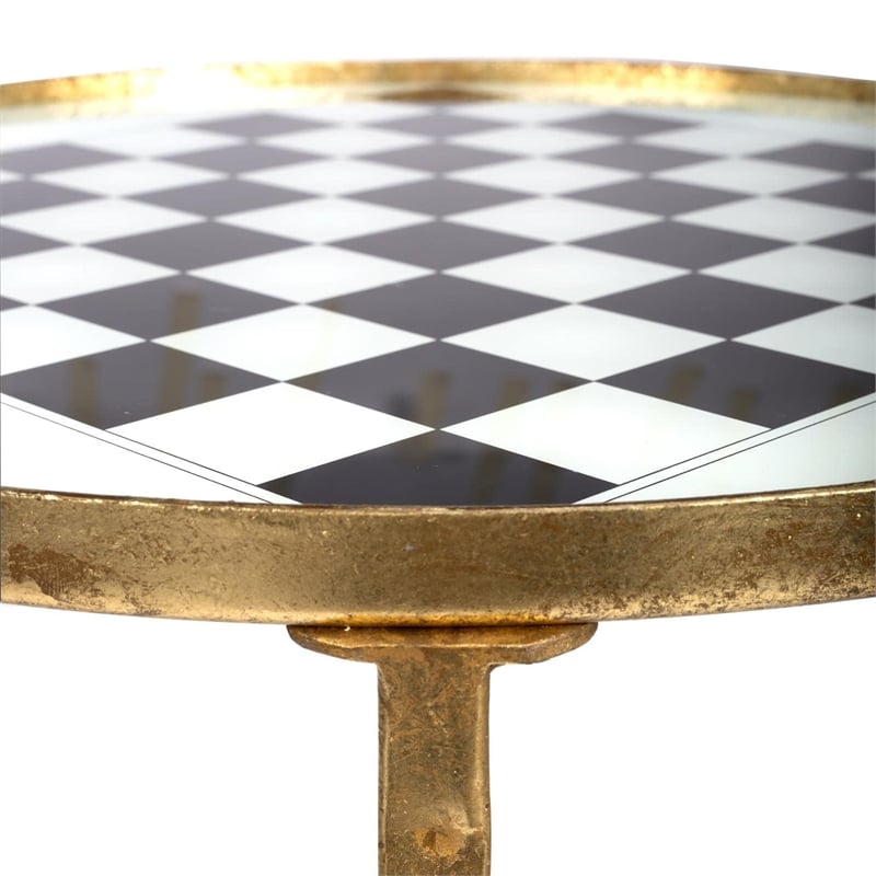 Beaumont Lane Metropolitan Living Antique Game Table in Gold