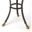 Beaumont Lane Metal Furniture Glass and Metal Accent Table in Black
