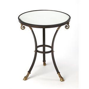 beaumont lane metal furniture glass and metal accent table in black