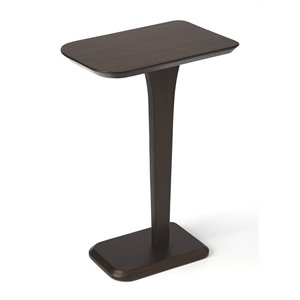 beaumont lane contemporary classics pedestal table in cocoa brown