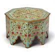 Beaumont Lane Boho Chic Hand Painted Coffee Table in Espresso