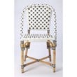 Beaumont Lane Island Living Rattan Dining Chair in White and Black