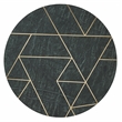 Beaumont Lane Metropolitan Living Marble and Brass Accent Table in Green