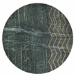 Beaumont Lane Metropolitan Living Marble and Brass Accent Table in Green