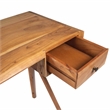 Beaumont Lane Rustic Industrial Natural Wood Desk in Brown