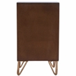 Beaumont Lane Island Living Wood and Metal Chairside Chest in Brown