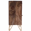 Beaumont Lane Island Living Wood and Metal Chairside Chest in Brown