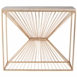 Beaumont Lane Mastercrafted Fossil Stone and Metal Console Table in Gold