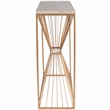Beaumont Lane Mastercrafted Fossil Stone and Metal Console Table in Gold