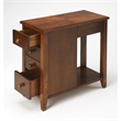 Beaumont Lane Mastercrafted Transitional 4-Drawer Wood Chairside Chest in Cherry