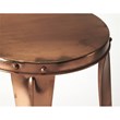 Beaumont Lane Rustic Industrial Copper Backless Bar Stool in Copper