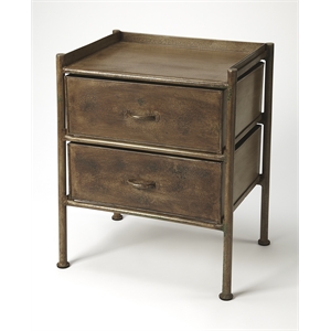 beaumont lane rustic industrial chic side table in bronze