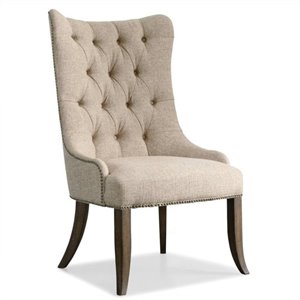 beaumont lane tufted dining chair in rustic walnut