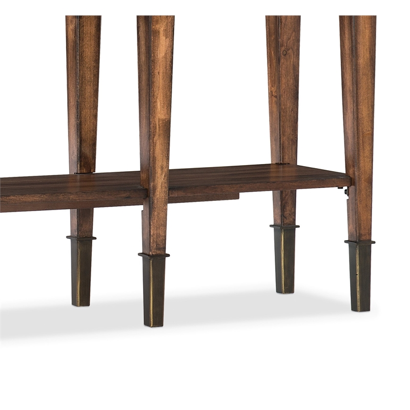 Beaumont Lane 2-Drawer Traditional Wood Console Table with Shelf in Brown