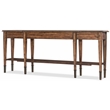 Beaumont Lane 2-Drawer Traditional Wood Console Table with Shelf in Brown