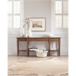 Beaumont Lane 2-Drawer Traditional Wood Console Table with Shelf in Brown