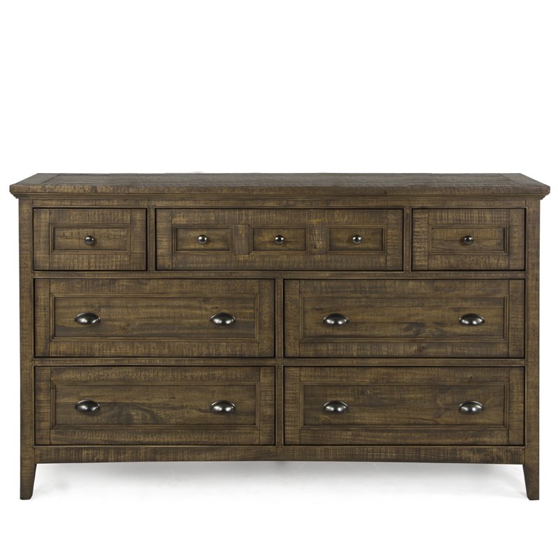 Beaumont Lane Relaxed Traditional Toasted Nutmeg 7 Drawer Dresser