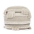 Beaumont Lane Fabric Wooven Pouffe in Gray