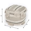 Beaumont Lane Fabric Wooven Pouffe in Gray