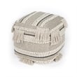 Beaumont Lane Fabric Wooven Pouffe in Gray