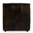 Beaumont Lane Dark Brown Leather Ottoman