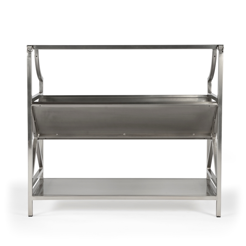 Beaumont Lane Silver Modern Library Bookcase