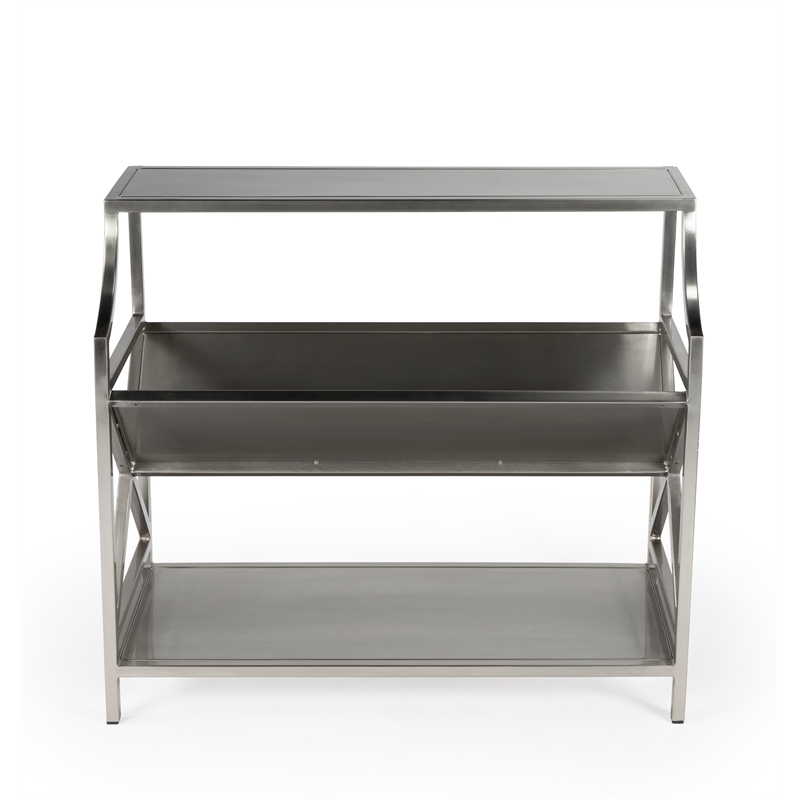 Beaumont Lane Silver Modern Library Bookcase