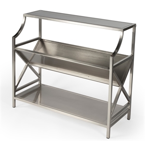 beaumont lane silver modern library bookcase