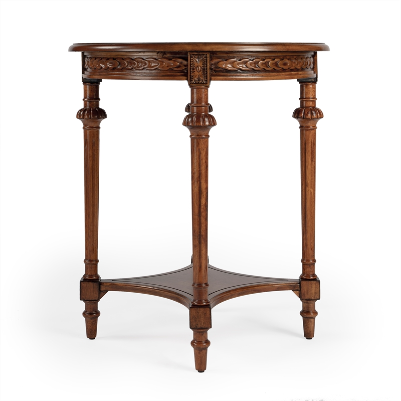 Beaumont Lane Ash Burl Lamp Table in Brown
