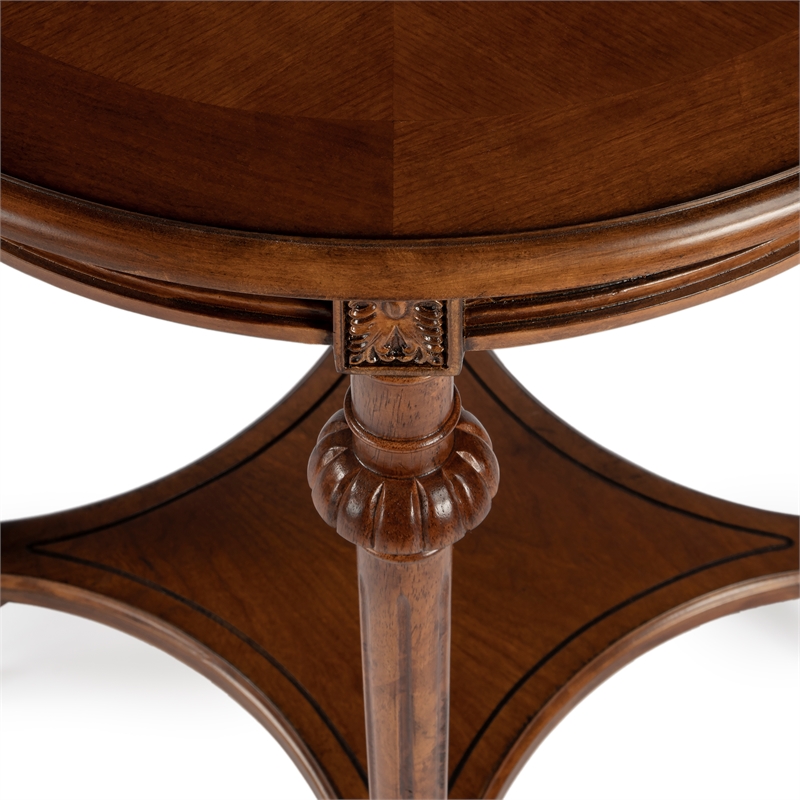 Beaumont Lane Ash Burl Lamp Table in Brown
