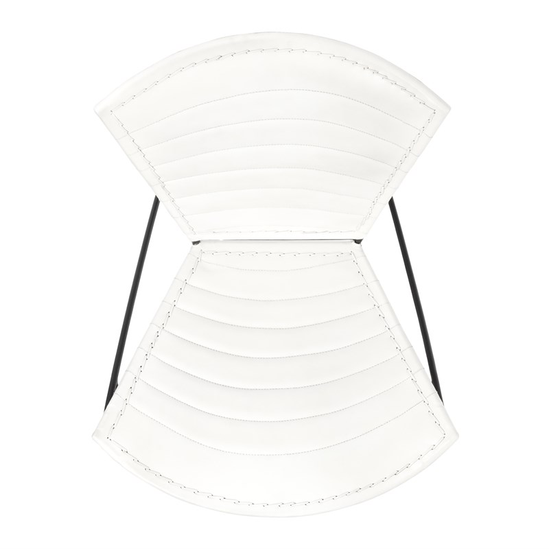 Beaumont Lane Iron & Leather Accent Chair in White