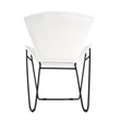 Beaumont Lane Iron & Leather Accent Chair in White