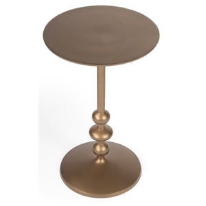 beaumont lane bronze iron pedestal end table