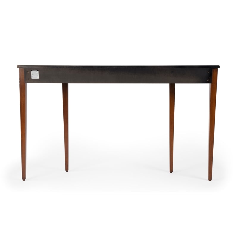 Beaumont Lane Ash Burl Console Table in Brown