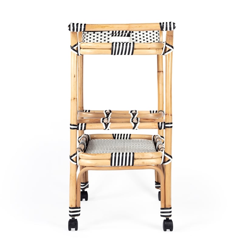 Beaumont Lane Rattan Bar Cart - Thumbnail 4