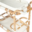 Beaumont Lane Rattan White Bar Cart Rectangular 34.5
