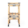 Beaumont Lane Rattan White Bar Cart Rectangular 34.5