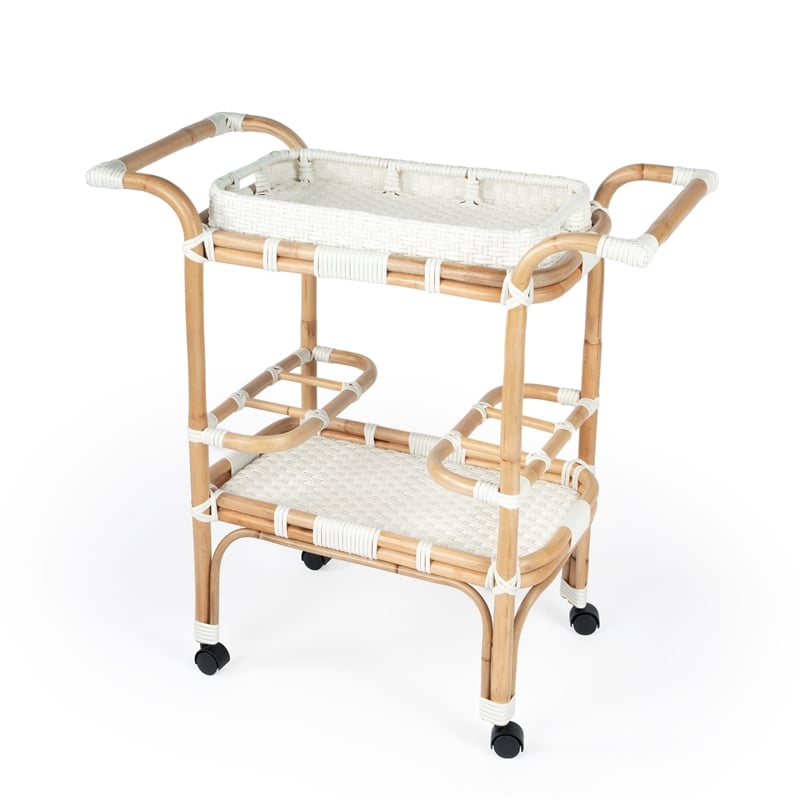 Beaumont Lane Rattan Bar Cart