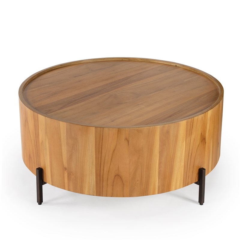 Beaumont Lane Natural Round Wood Coffee Table