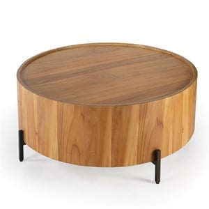 Beaumont Lane Natural Round Wood Coffee Table
