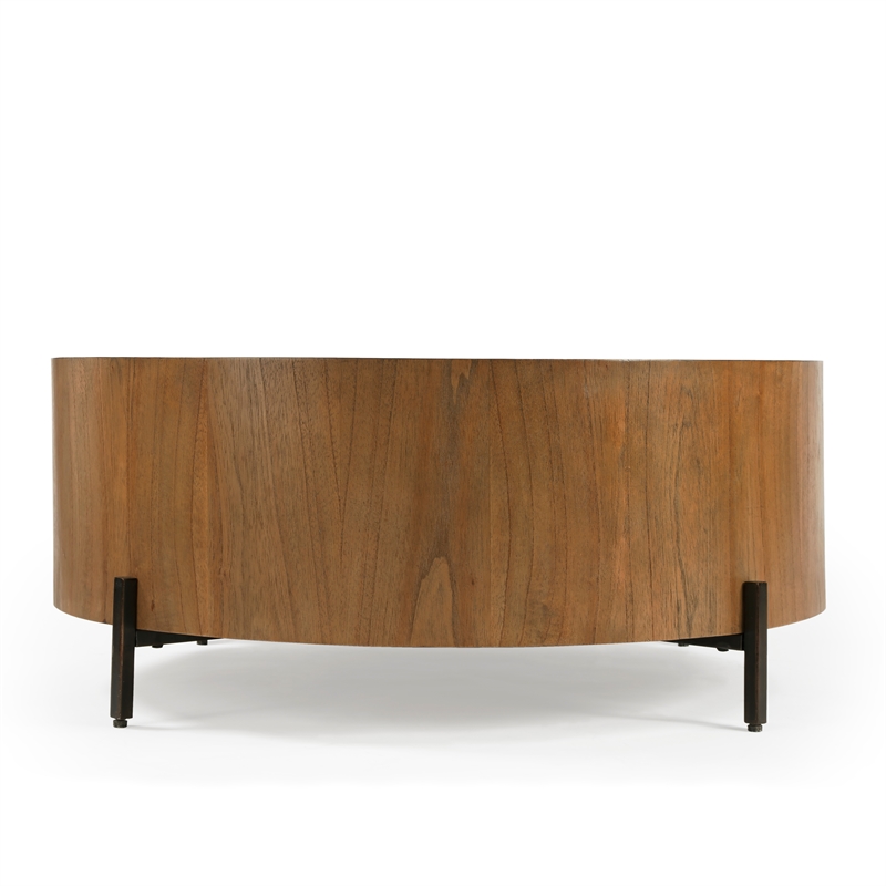Beaumont Lane Brown Round Wood Coffee Table