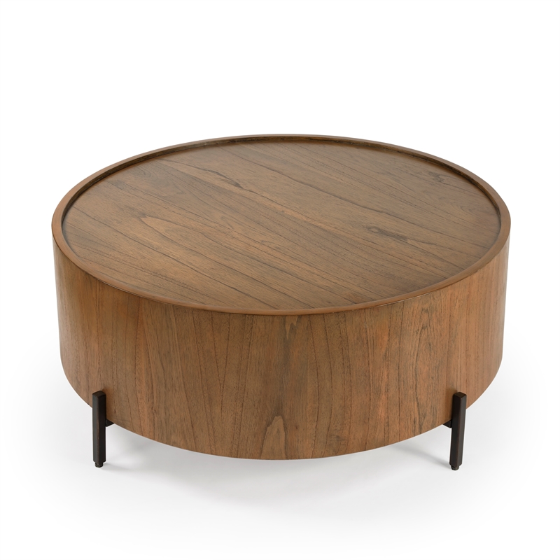 Beaumont Lane Brown Round Wood Coffee Table