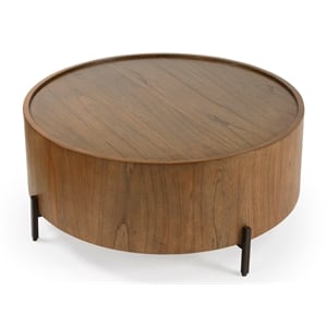 Beaumont Lane Brown Round Wood Coffee Table