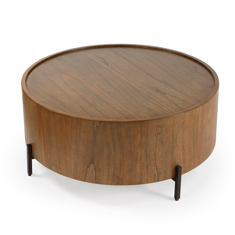 Beaumont Lane Brown Round Wood Coffee Table
