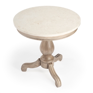 beaumont lane marble accent table in brown